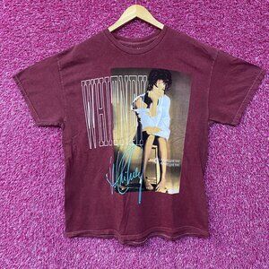 Whitney Houston I Will Always Love You Washed Graphic Burgundy T-Shirt Large